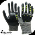 SRSAFETY 13G TPR color de trabajo útiles guantes de seguridad en China, guante de nitrilo guante de trabajo guante de impacto